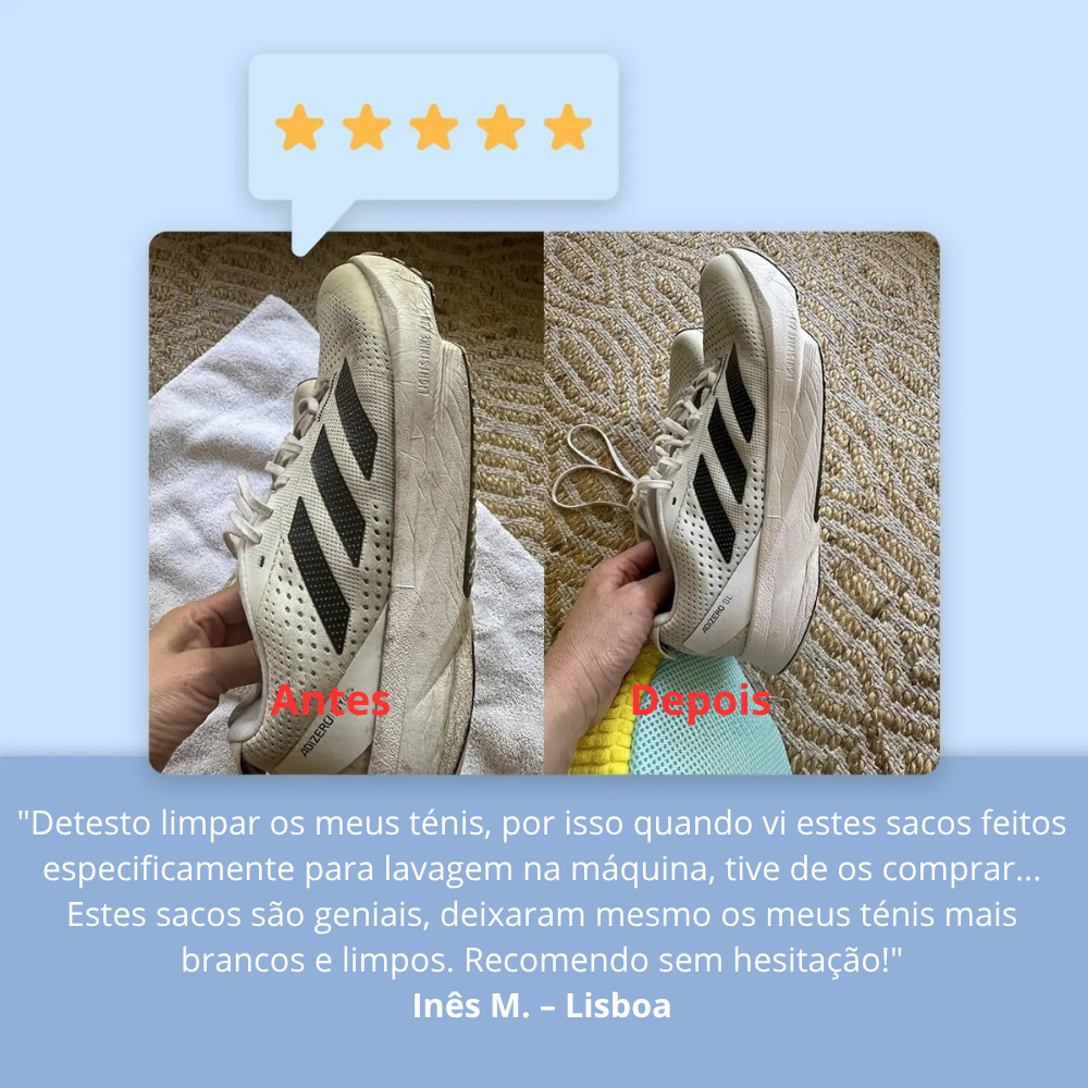 Saco de Lavagem com Microfibras – Limpeza Profunda para Ténis sem Danos