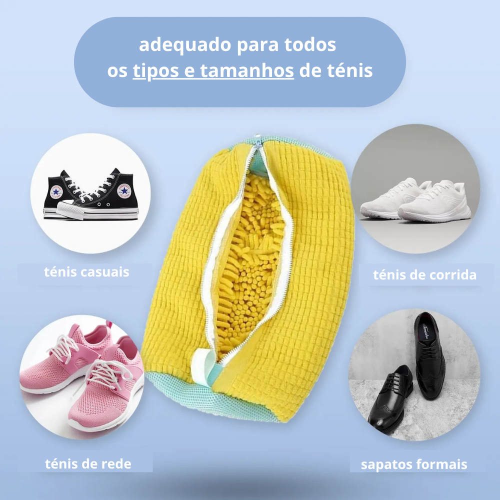 Saco de Lavagem com Microfibras – Limpeza Profunda para Ténis sem Danos