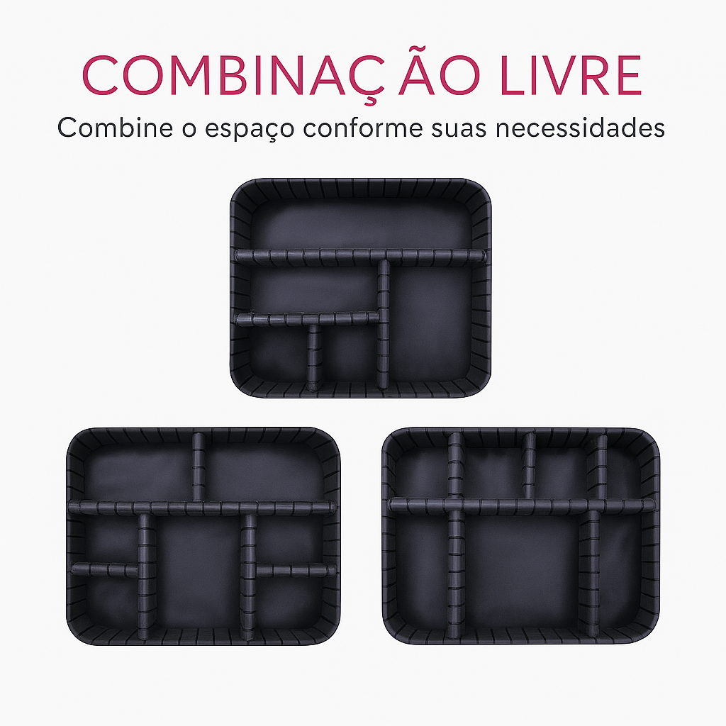 Necessaire com Espelho LED Integrado – Organização e Beleza na Palma da Mão